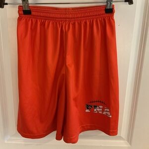 FNA - Drawstring Elastic Waist Athletic Shorts - Orange - Boys Size Medium